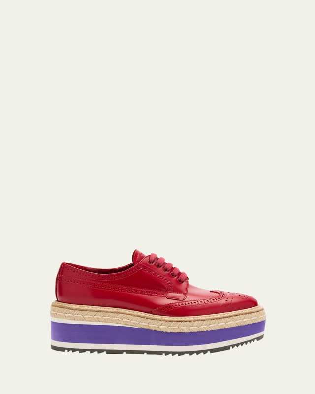 Spazzolato Re-Edition Platform Wingtip Loafers